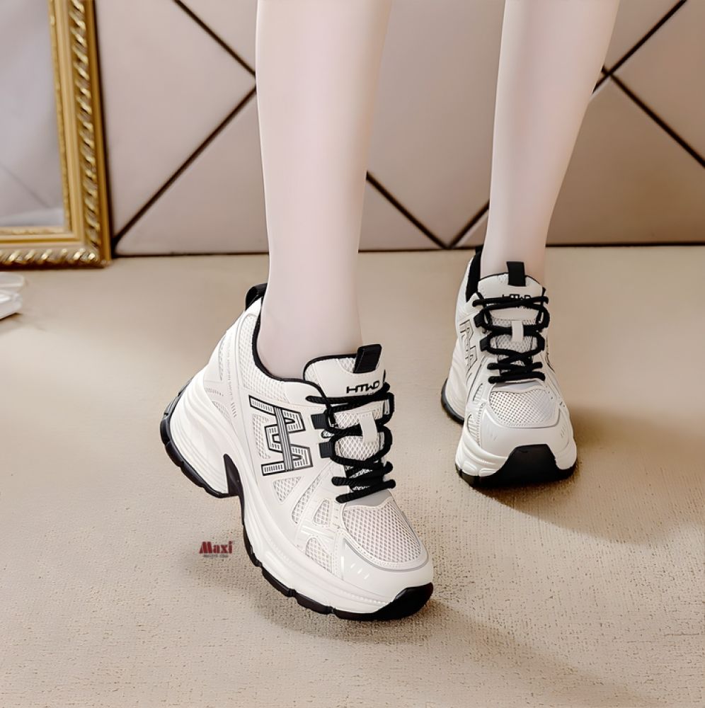 Giày sneaker tăng chiều cao nữ phong cách Hàn Quốc 8cm