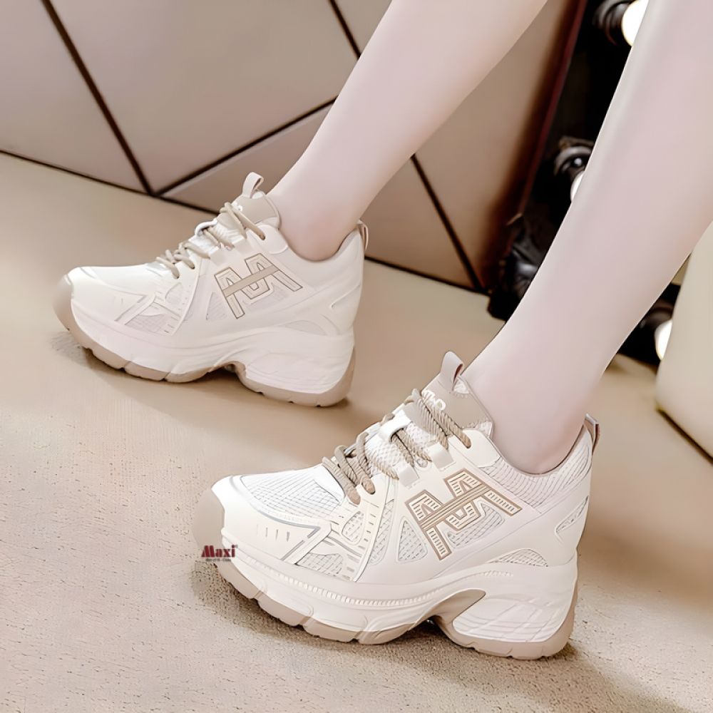 Giày sneaker tăng chiều cao nữ phong cách Hàn Quốc cao 8cm