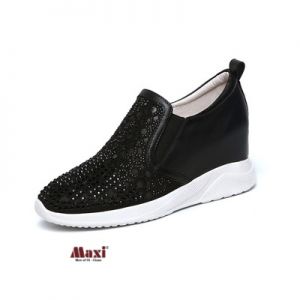 Giày cao cho nữ da bò đính cườm thoáng khí FS18