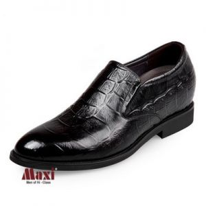 Giày nam tăng chiều cao 8cm da dập nổi MAX817